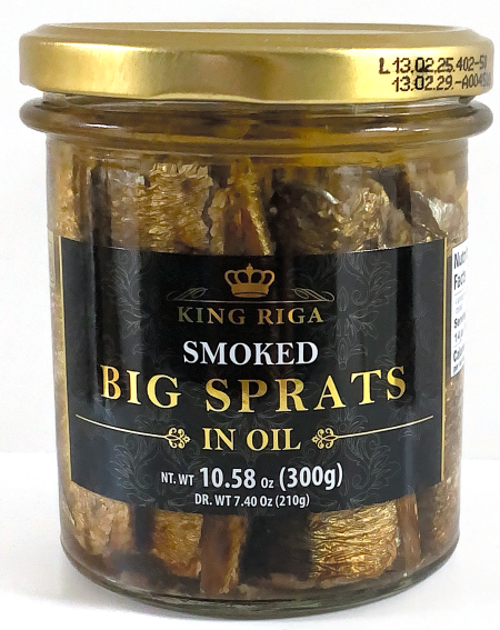 King Riga Big Sprats In Oil  6X300g Jar